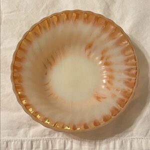 Elegant Orange and Cream Dinner Plate